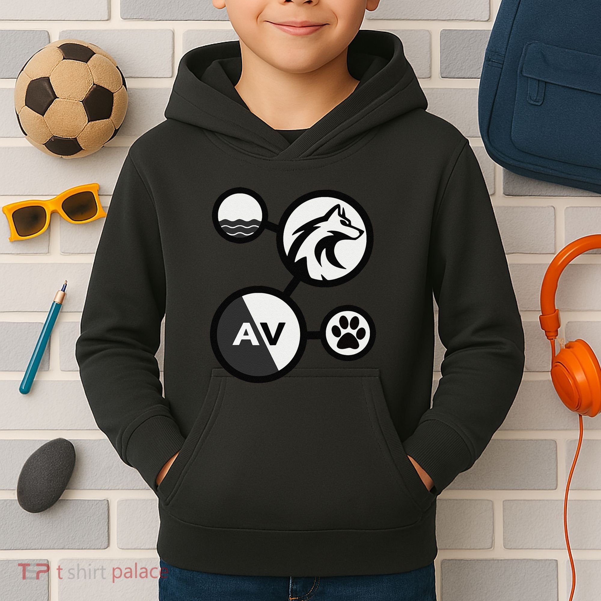 Elemental Waterwolf Kids Hoodie