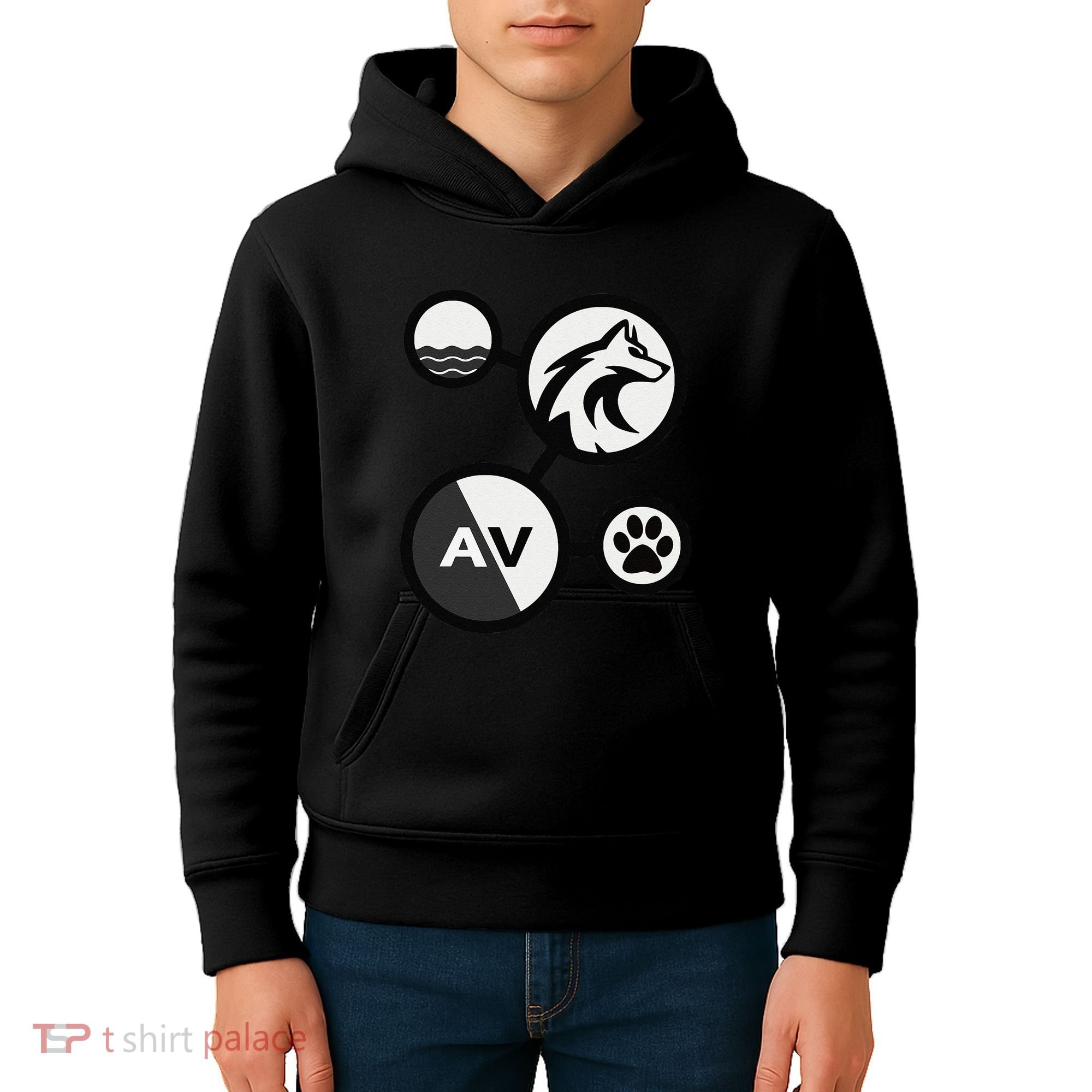 Elemental Waterwolf Kids Hoodie