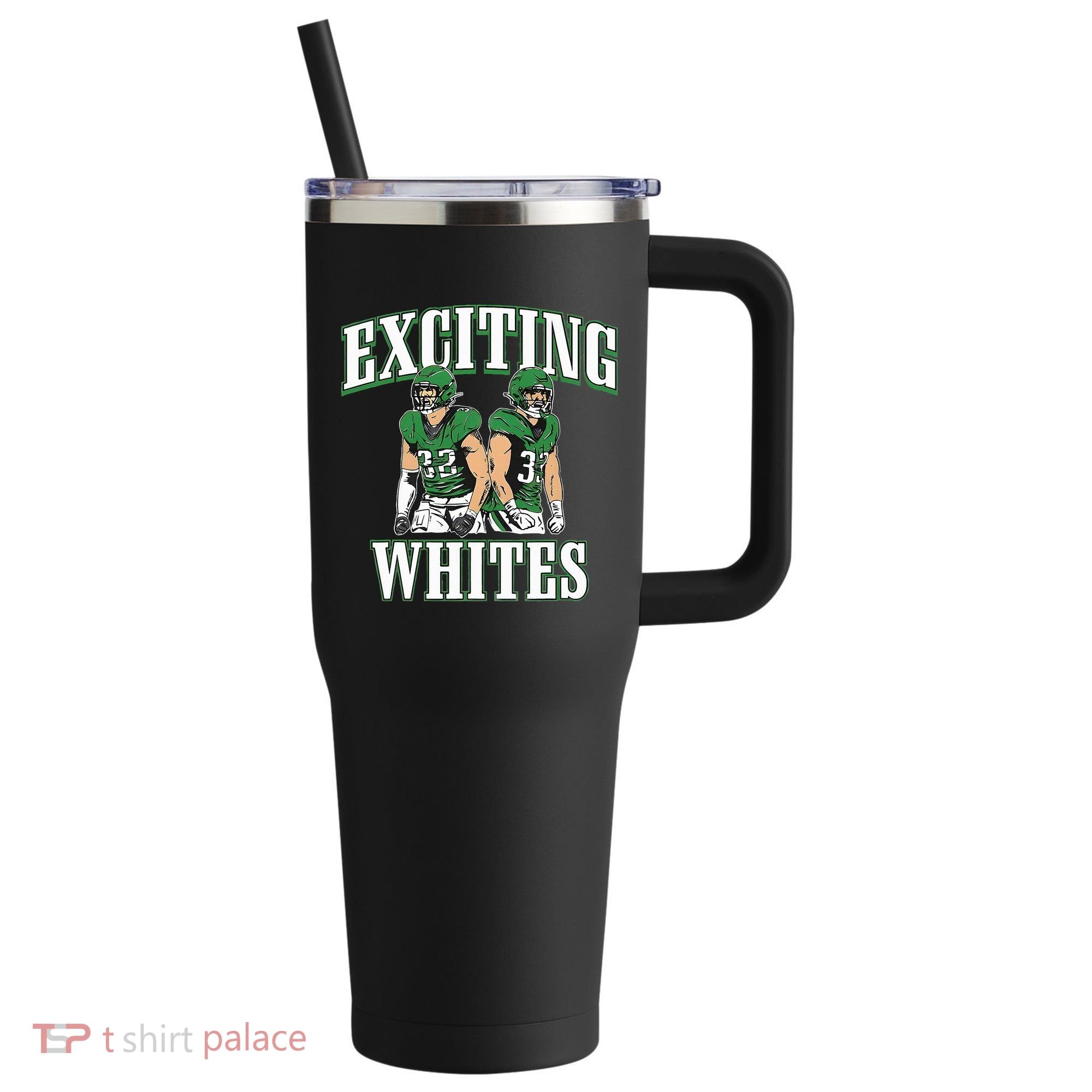 Exciting Whites 40oz Vacuum Insulated Stainless Steel Travel Tumbler