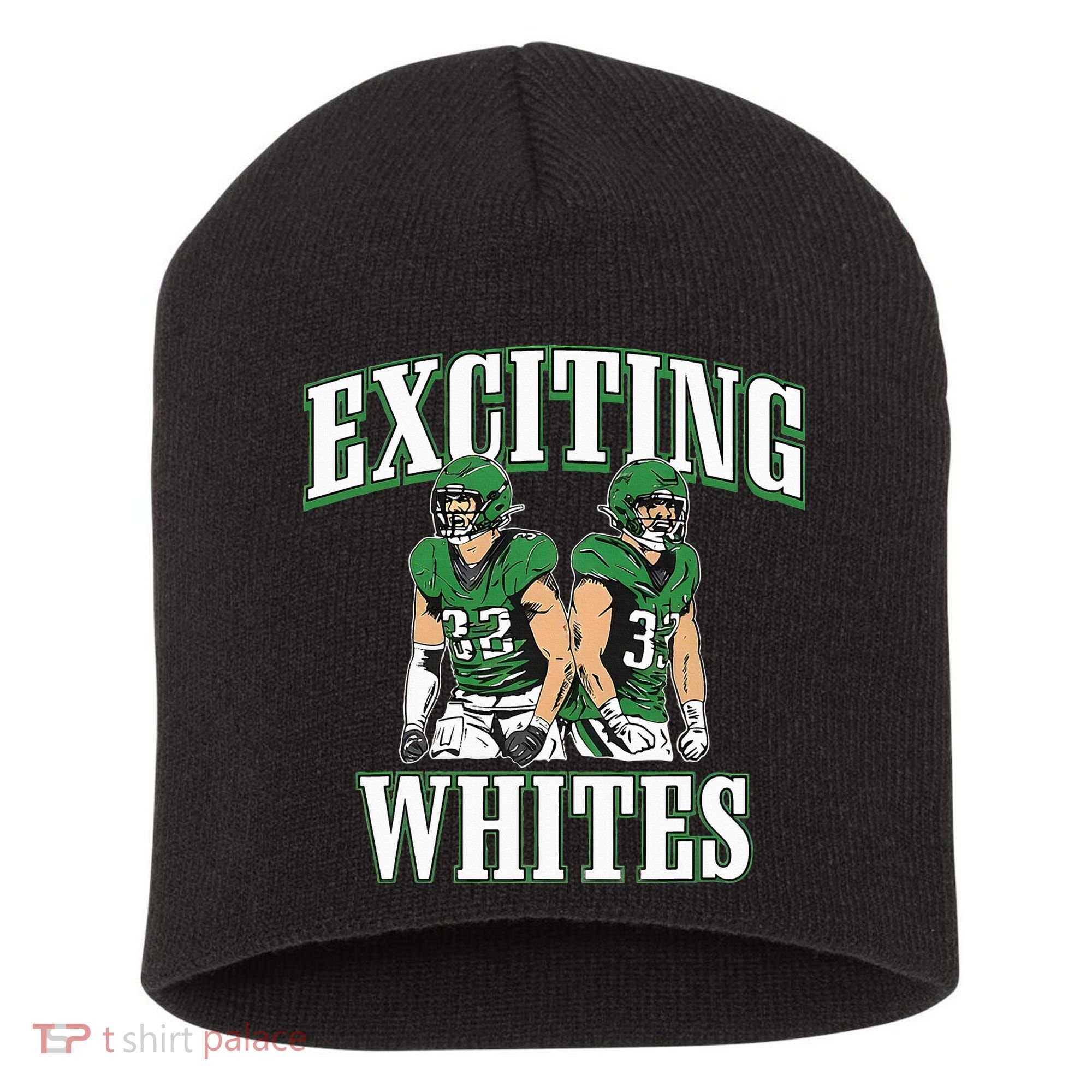 Exciting Whites Short Acrylic Beanie