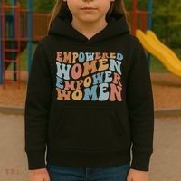 Empowered Women Empower Feminist Kids Hoodie thumb 3