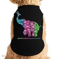 Elephant With Flower Metastatic Breast Cancer Awareness Doggie Tank thumb 0