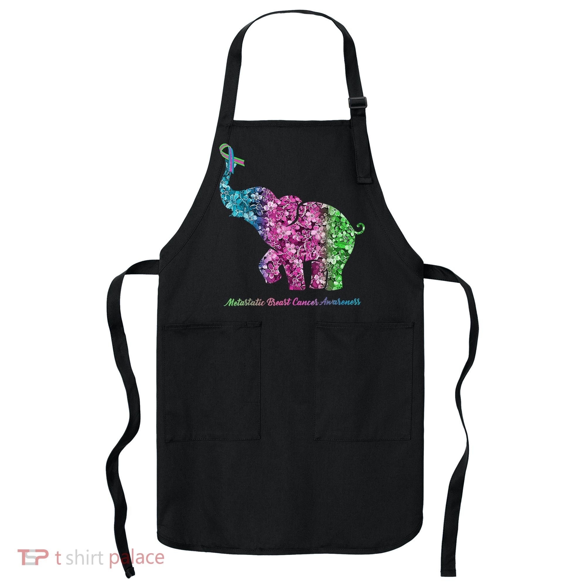 Elephant With Flower Metastatic Breast Cancer Awareness Apron
