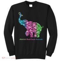 Elephant With Flower Metastatic Breast Cancer Awareness Sweatshirt thumb 0
