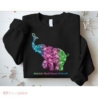 Elephant With Flower Metastatic Breast Cancer Awareness Sweatshirt thumb 2