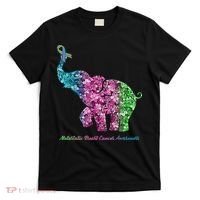 Elephant With Flower Metastatic Breast Cancer Awareness T-Shirt thumb 0