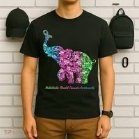 Elephant With Flower Metastatic Breast Cancer Awareness T-Shirt thumb 6