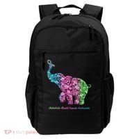 Elephant With Flower Metastatic Breast Cancer Awareness Backpack thumb 0