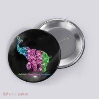 Elephant With Flower Metastatic Breast Cancer Awareness Button thumb 0