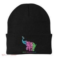 Elephant With Flower Metastatic Breast Cancer Awareness Beanie thumb 0