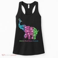 Elephant With Flower Metastatic Breast Cancer Awareness Women's Tank Top thumb 0