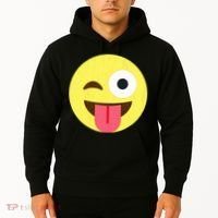 Emoticon Winking Face With Tongue Hoodie thumb 2