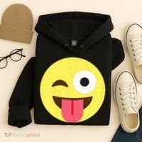 Emoticon Winking Face With Tongue Hoodie thumb 4