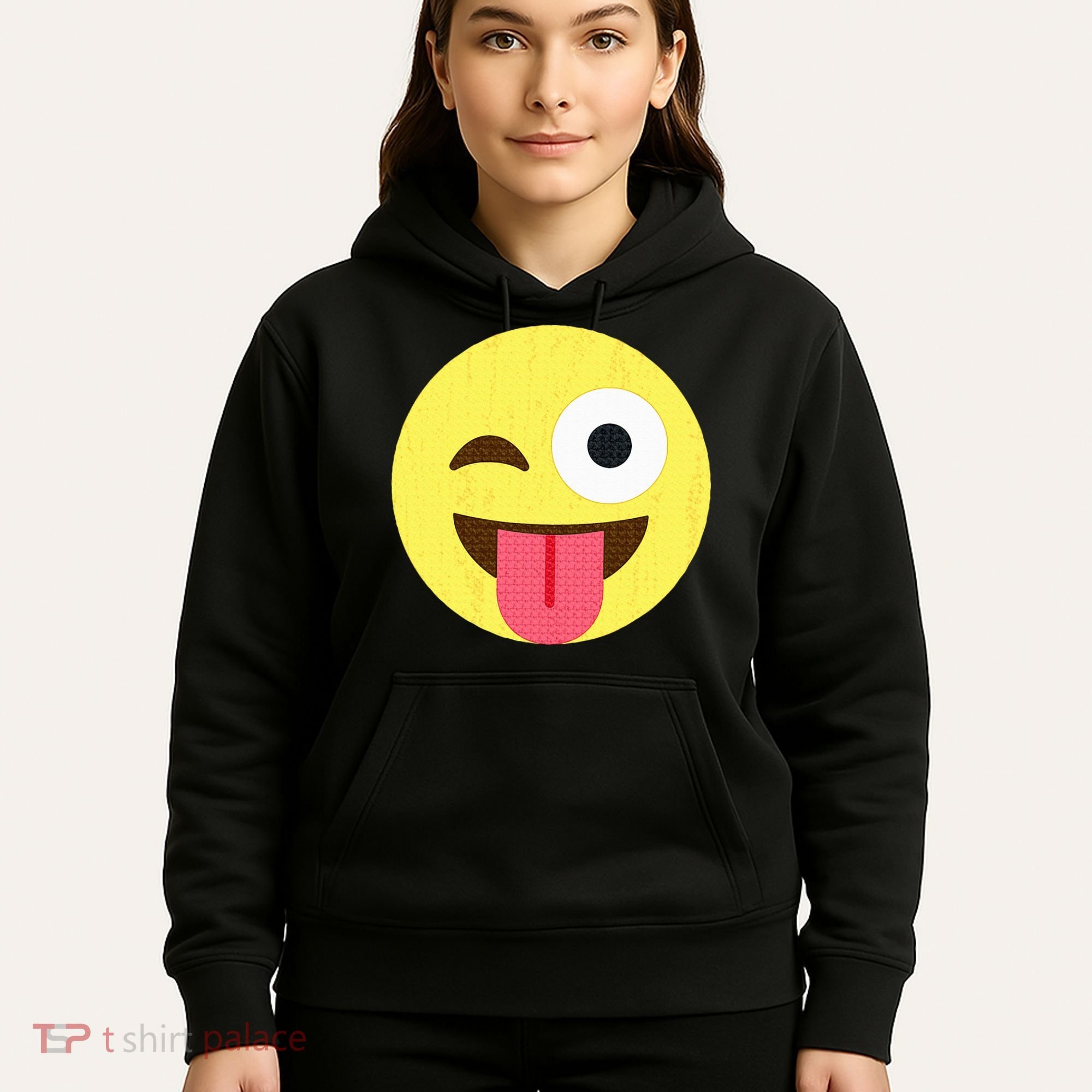 Emoticon Winking Face With Tongue Hoodie