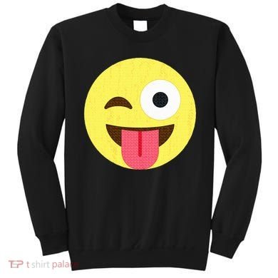 Emoticon Winking Face With Tongue Sweatshirt