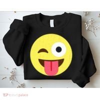 Emoticon Winking Face With Tongue Sweatshirt thumb 2