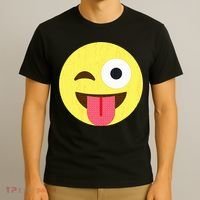 Emoticon Winking Face With Tongue T-Shirt thumb 3