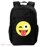 Emoticon Winking Face With Tongue Backpack thumb 0