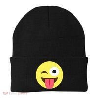 Emoticon Winking Face With Tongue Beanie thumb 0