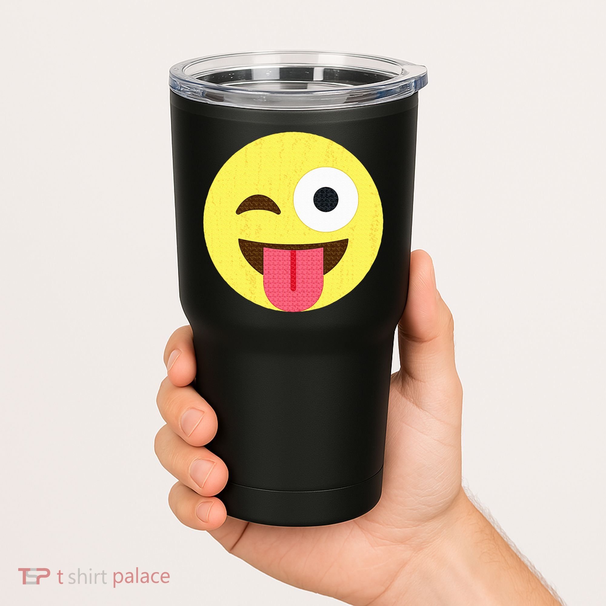 Emoticon Winking Face With Tongue Tumbler