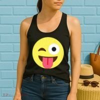Emoticon Winking Face With Tongue Women's Tank Top thumb 2
