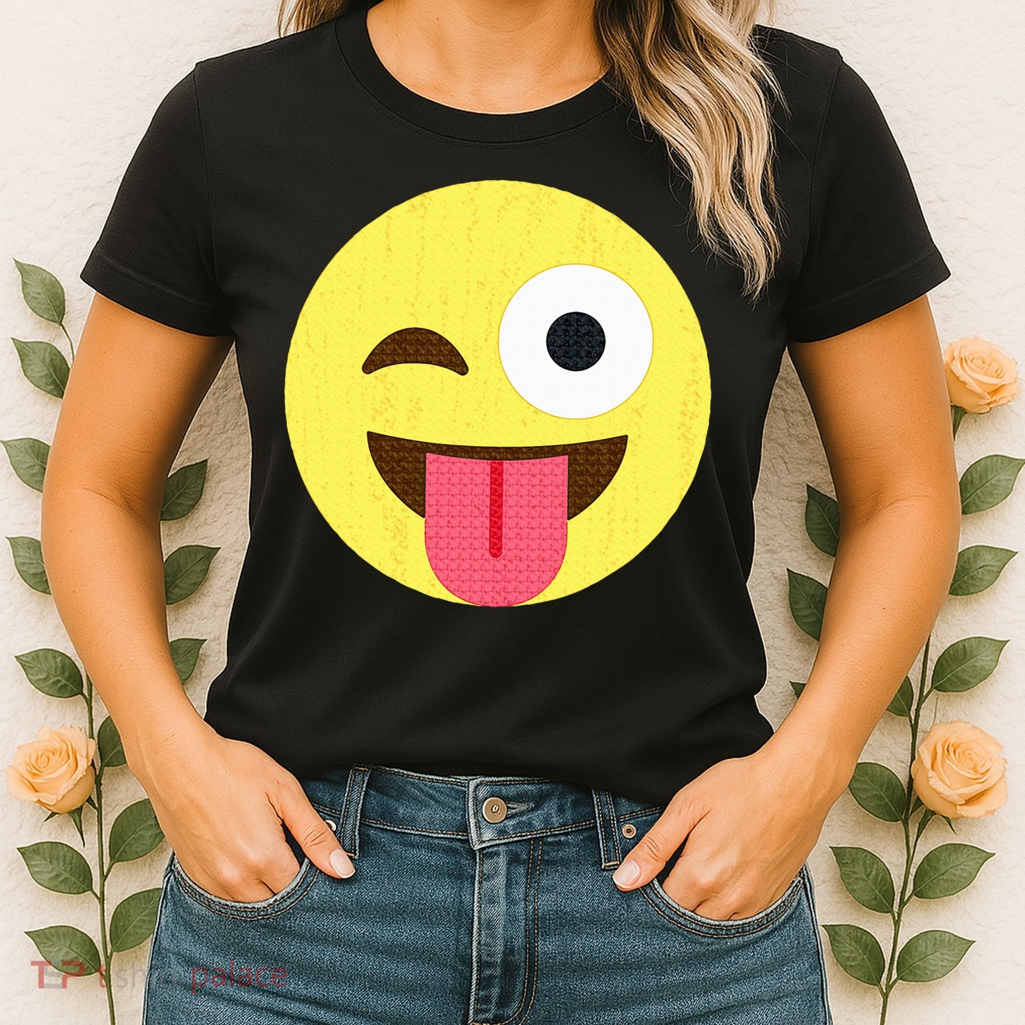 Emoticon Winking Face With Tongue Women's T-Shirt