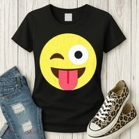 Emoticon Winking Face With Tongue Women's T-Shirt thumb 3