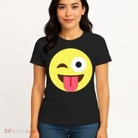 Emoticon Winking Face With Tongue Women's T-Shirt thumb 4