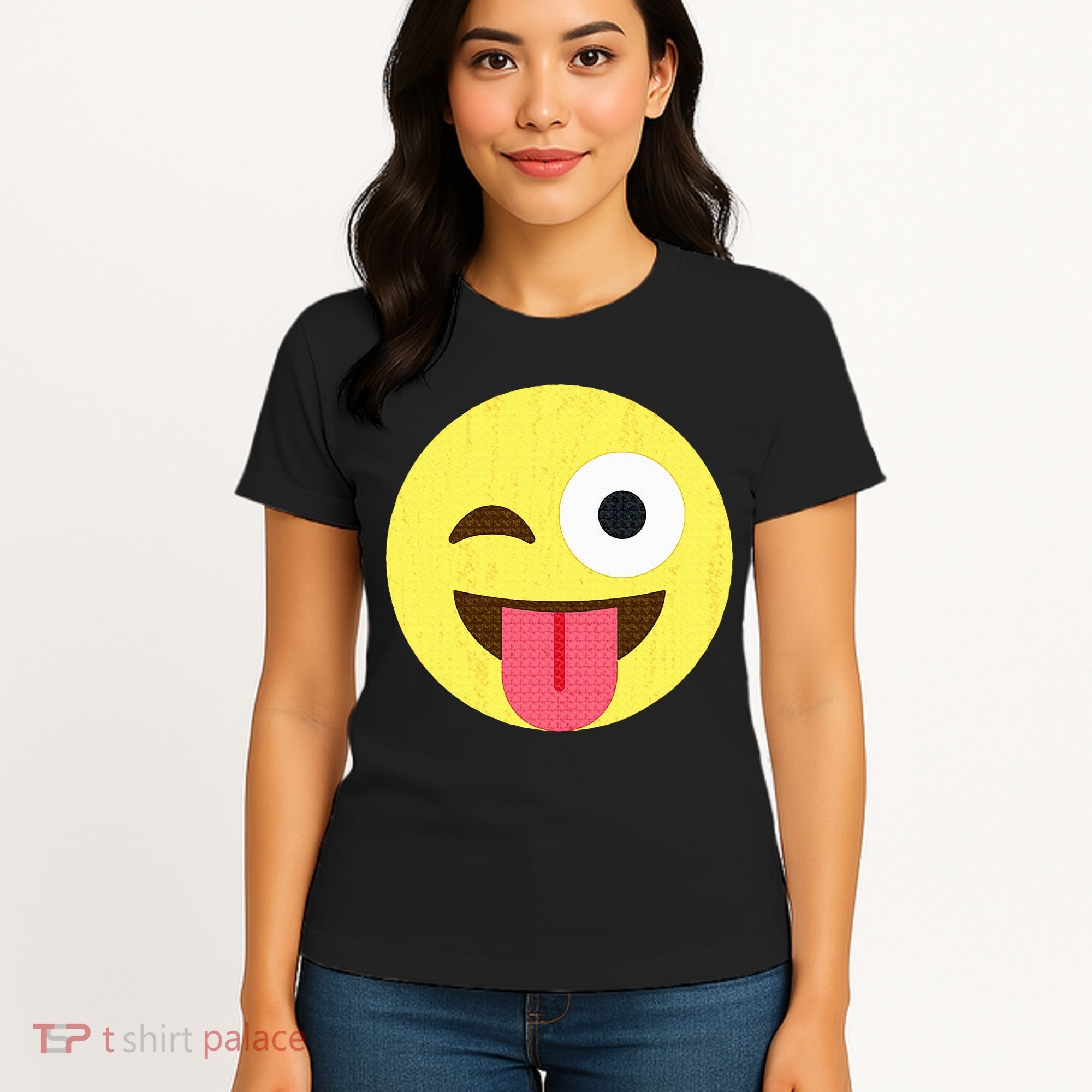 Emoticon Winking Face With Tongue Women's T-Shirt