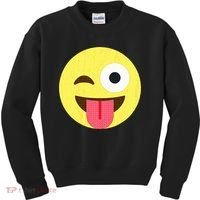 Emoticon Winking Face With Tongue Kids Sweatshirt thumb 0