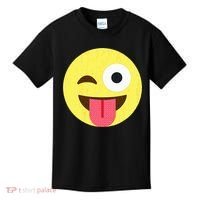 Emoticon Winking Face With Tongue Kids T-Shirt thumb 0