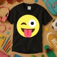 Emoticon Winking Face With Tongue Kids T-Shirt thumb 3