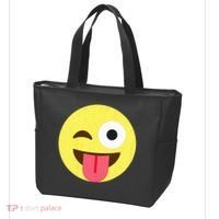Emoticon Winking Face With Tongue Tote Bag thumb 3