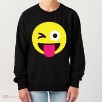 Emoticon Winking Face With Stuckout Tongue And Winking Eye Women's Sweatshirt thumb 0