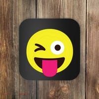 Emoticon Winking Face With Stuckout Tongue And Winking Eye Coaster thumb 0