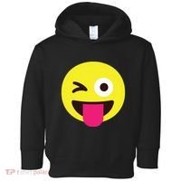Emoticon Winking Face With Stuckout Tongue And Winking Eye Toddler Hoodie thumb 0