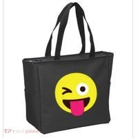 Emoticon Winking Face With Stuckout Tongue And Winking Eye Tote Bag thumb 2