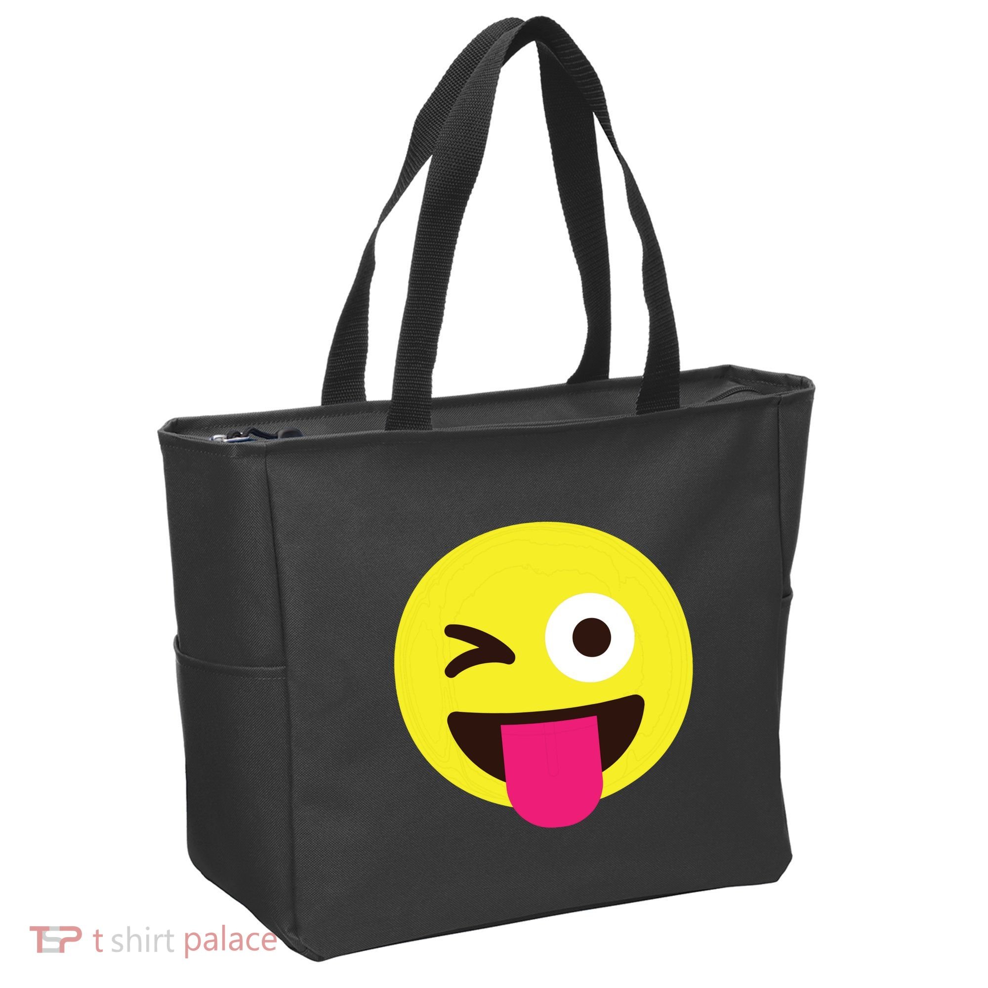 Emoticon Winking Face With Stuckout Tongue And Winking Eye Tote Bag