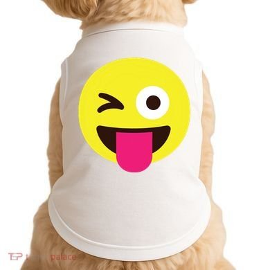 Emoticon Winking Face With Stuckout Tongue And Winking Eye Doggie Tank