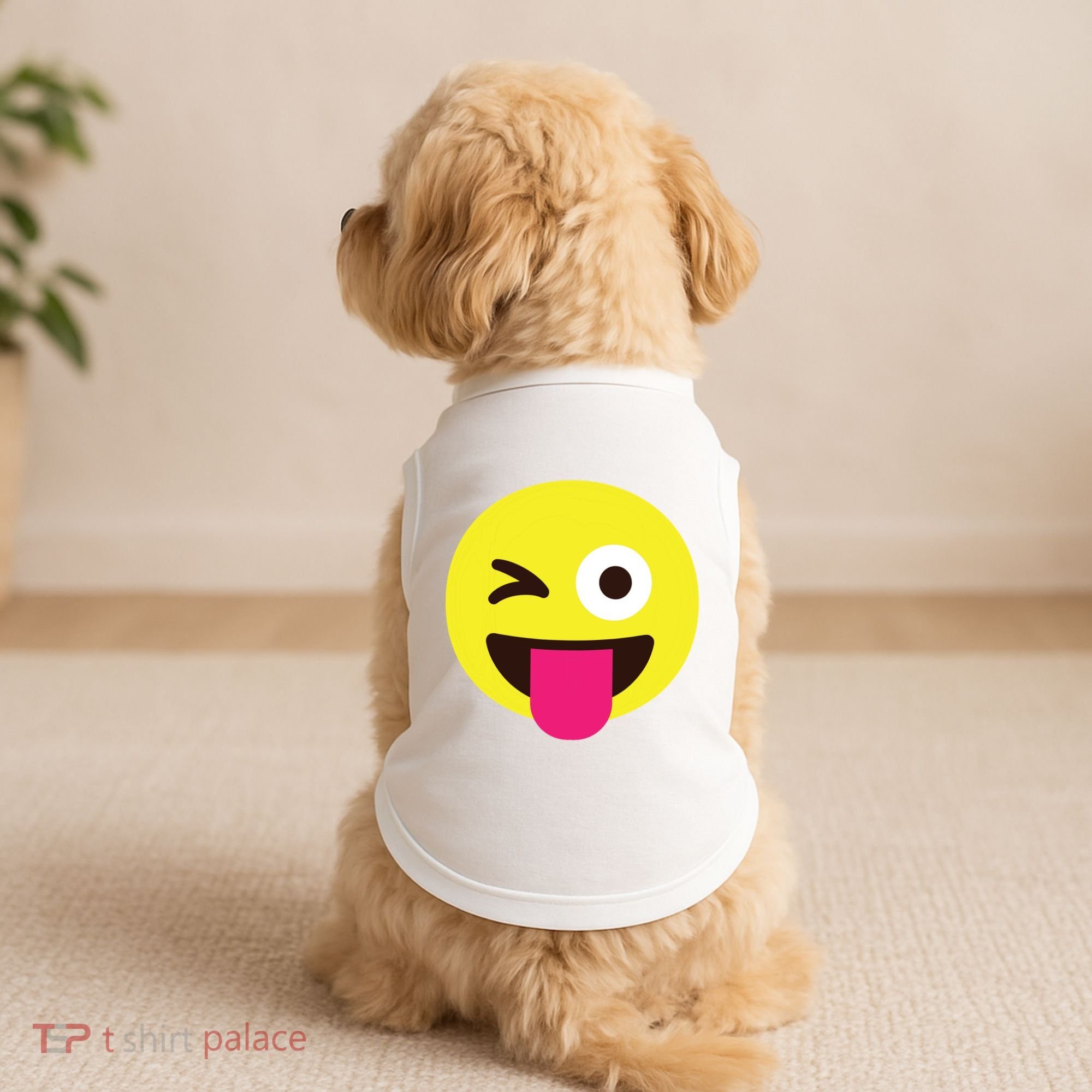 Emoticon Winking Face With Stuckout Tongue And Winking Eye Doggie Tank