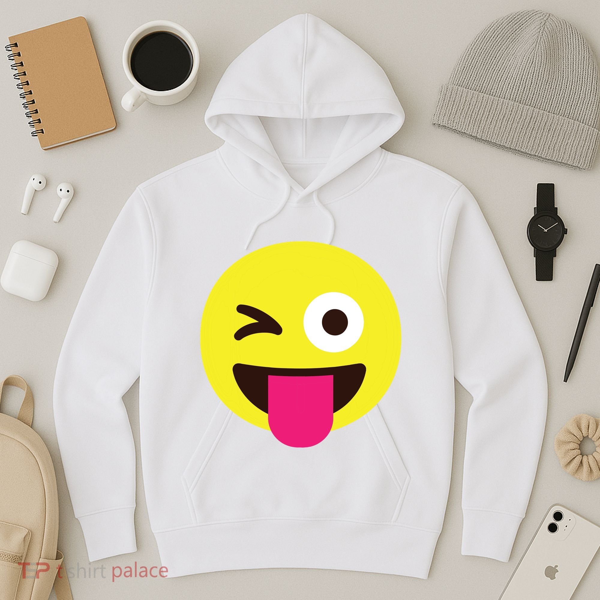 Emoticon Winking Face With Stuckout Tongue And Winking Eye Hoodie