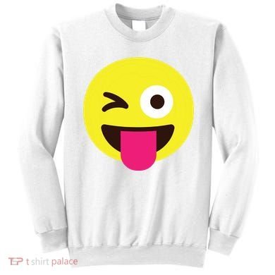 Emoticon Winking Face With Stuckout Tongue And Winking Eye Sweatshirt