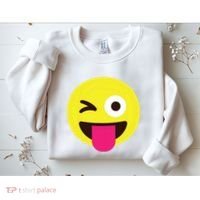 Emoticon Winking Face With Stuckout Tongue And Winking Eye Sweatshirt thumb 2