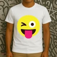 Emoticon Winking Face With Stuckout Tongue And Winking Eye T-Shirt thumb 3