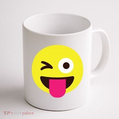 Emoticon Winking Face With Stuckout Tongue And Winking Eye Coffee Mug back