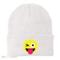 Emoticon Winking Face With Stuckout Tongue And Winking Eye Beanie thumb 0