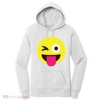 Emoticon Winking Face With Stuckout Tongue And Winking Eye Women's Hoodie thumb 0