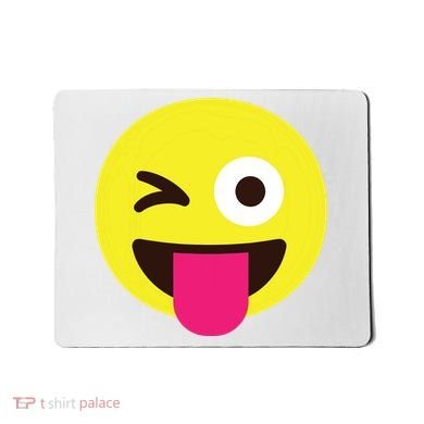 Emoticon Winking Face With Stuckout Tongue And Winking Eye Mousepad