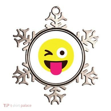 Emoticon Winking Face With Stuckout Tongue And Winking Eye Ornament