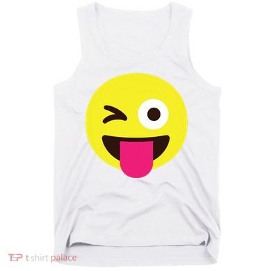 Emoticon Winking Face With Stuckout Tongue And Winking Eye Tank Top